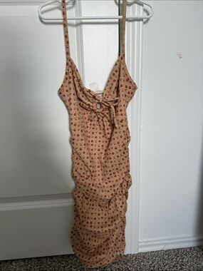 Elegant Brown Patterned Dress